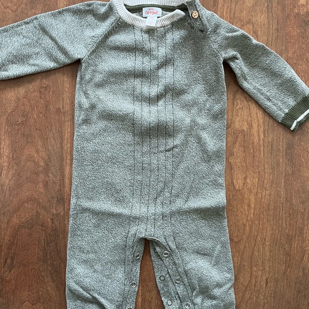 Cat & Jack Textured Gray Kids Footie